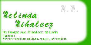 melinda mihalecz business card